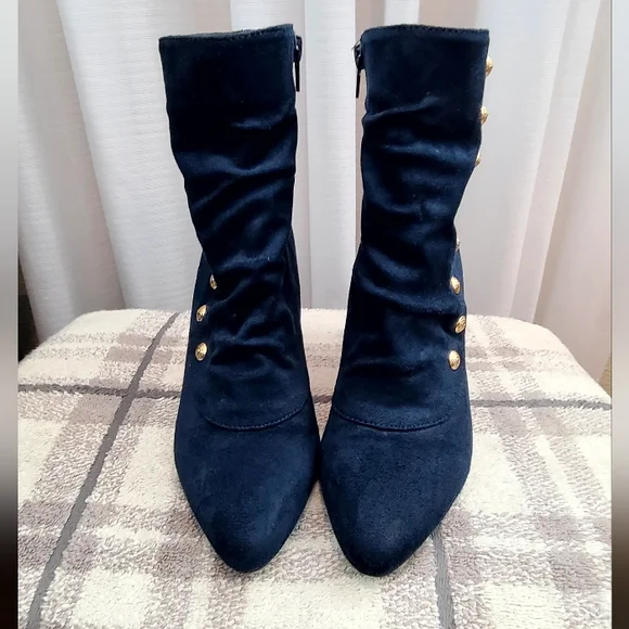 Belle Vita size 6, teal suede, ankle boots - Picture 2 of 5